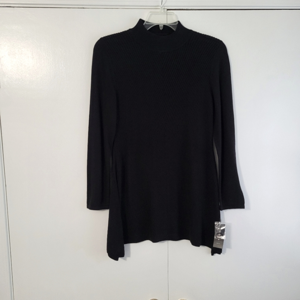 NWT  Style & Co  Women's Small Pullover  Ribbed  Sweater  Black